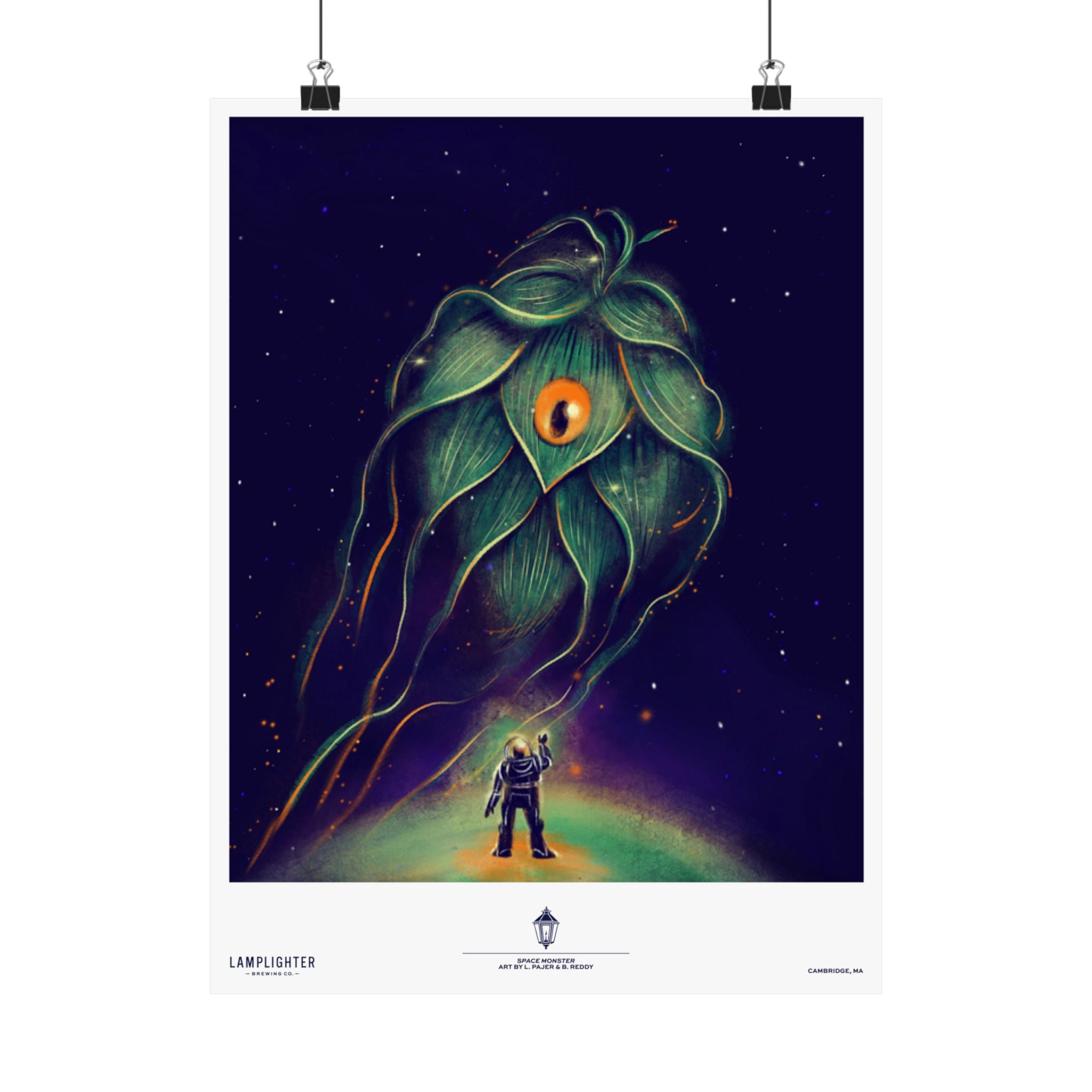 Space Monster Can Art Poster