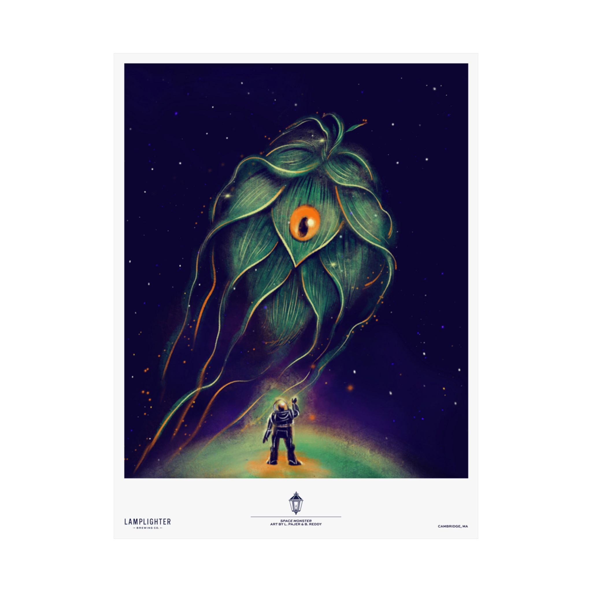 Space Monster Can Art Poster