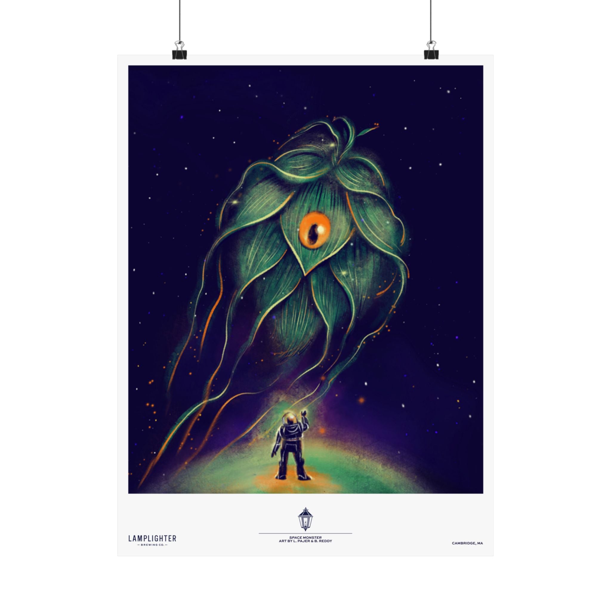 Space Monster Can Art Poster