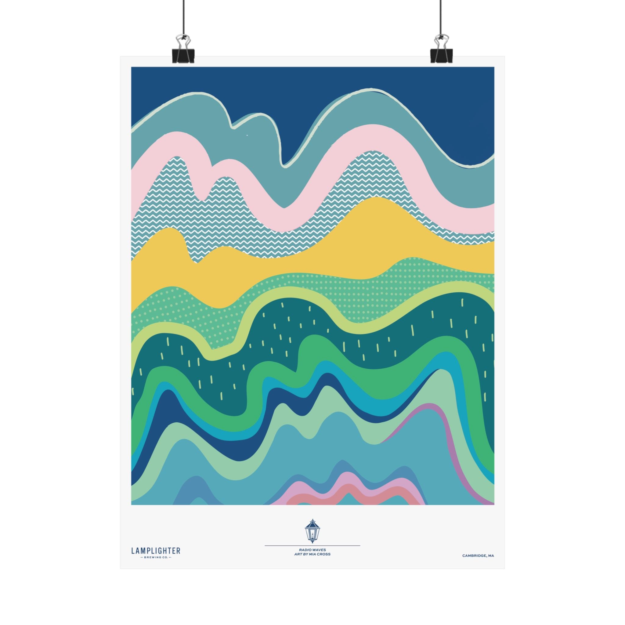 Radio Waves Can Art Poster – Lamplighter Brewing Co.
