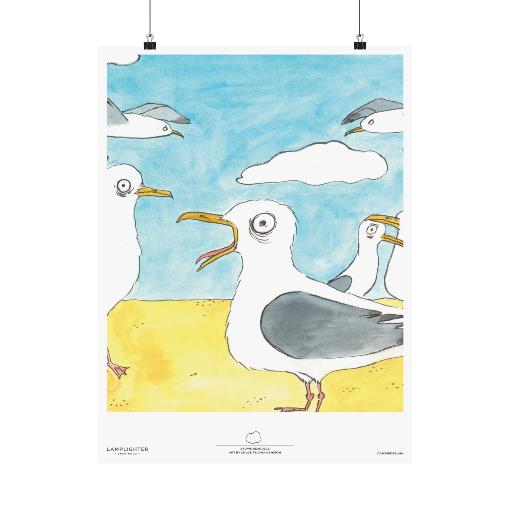 Stupid Seagulls Can Art Poster