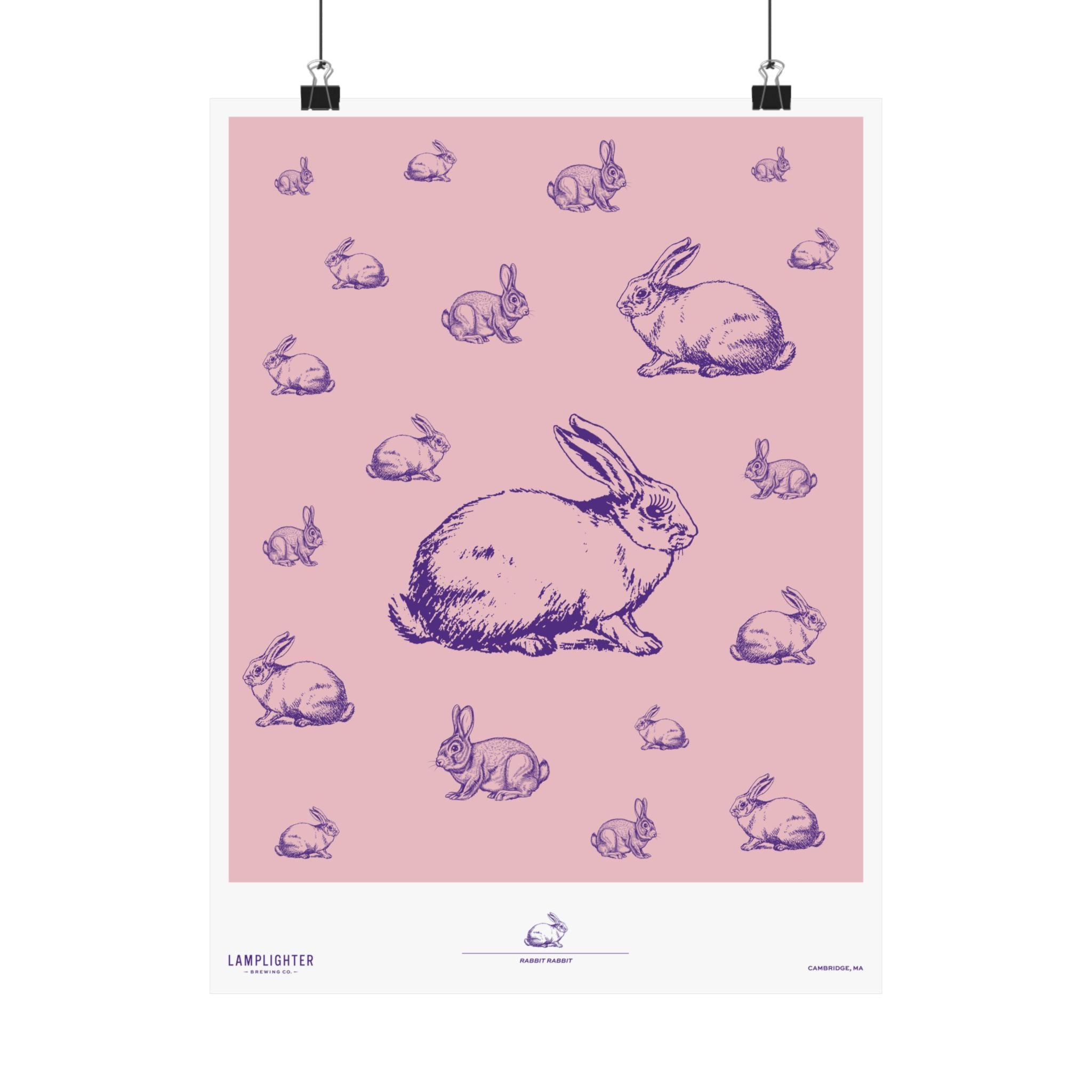 Rabbit Rabbit Can Art Poster – Lamplighter Brewing Co.
