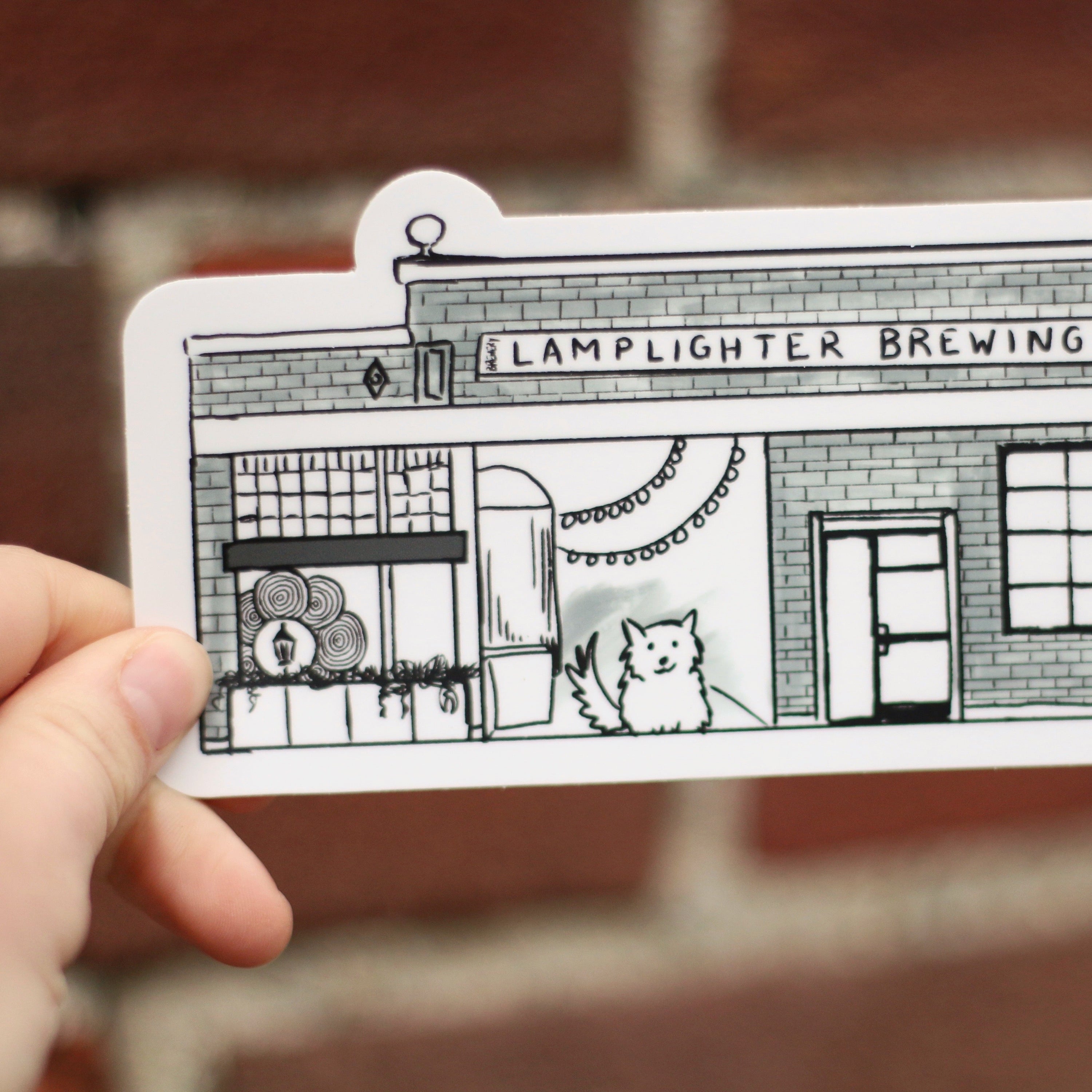 Lamplighter Illustration Bumper Sticker