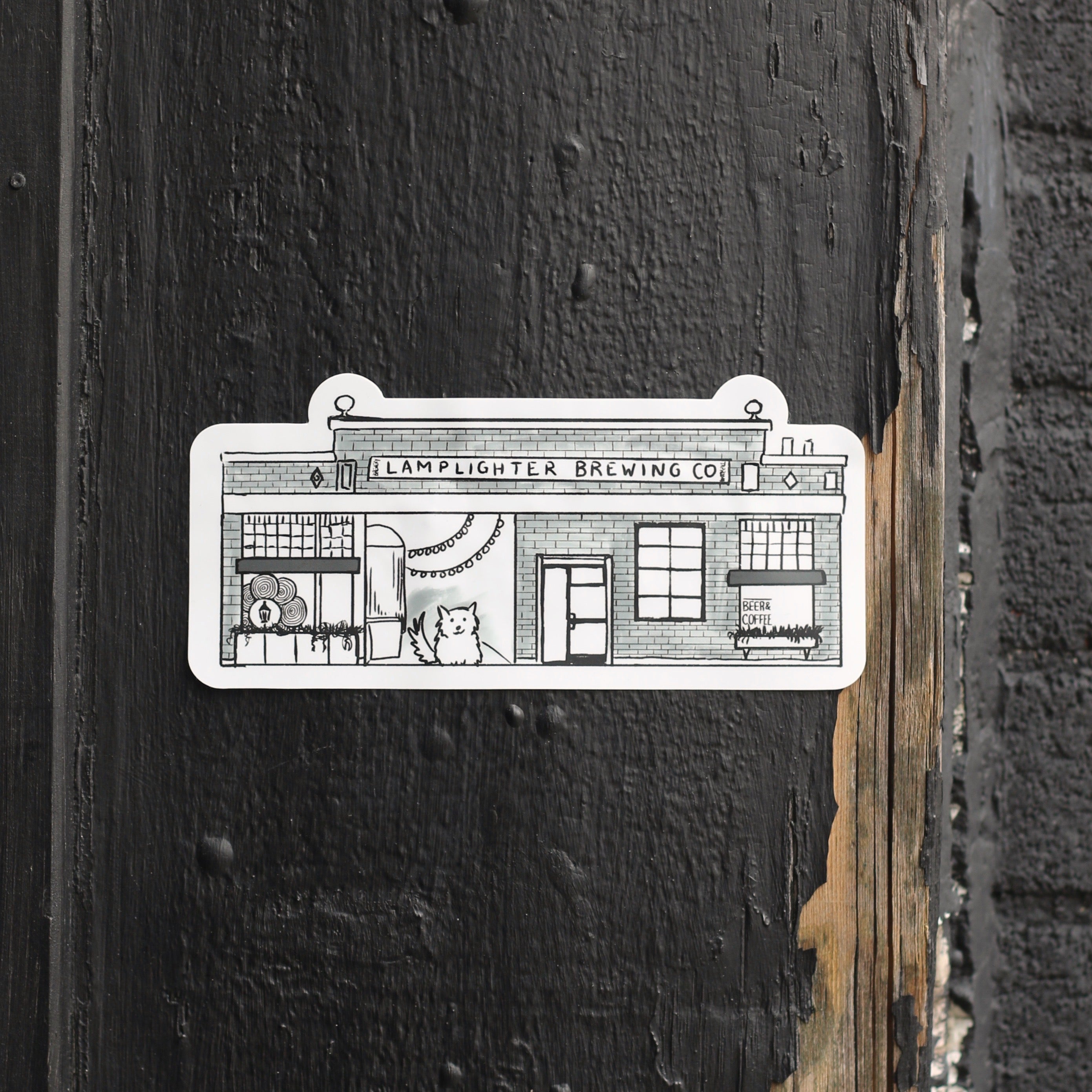 Lamplighter Illustration Bumper Sticker