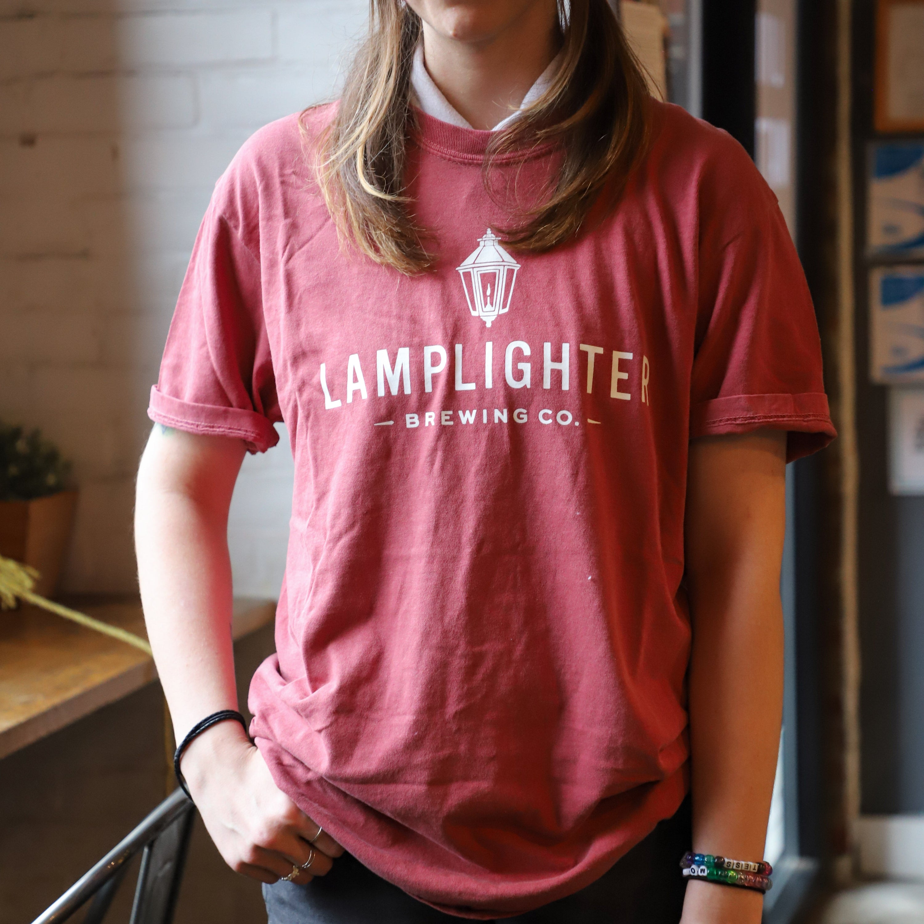 Classic Lamplighter Tee in Maroon