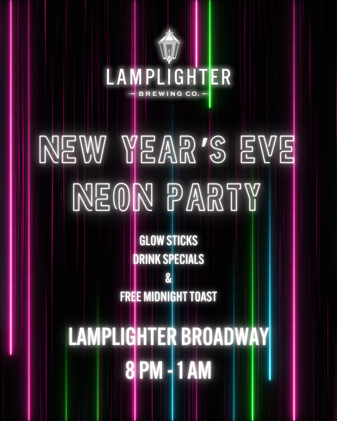 Neon New Year's Eve at Lamplighter Broadway